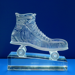 Midjourney Prompt for Laser-Etched Acrylic Sculpture