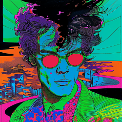 Midjourney Prompt for Psychedelic Pop Art Portrait