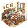 Midjourney Prompt for Cozy Room Interiors In Watercolor Designs