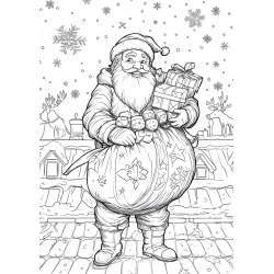 Midjourney Prompt for Winter Coloring Book Pages for Adults