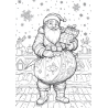 Midjourney Prompt for Winter Coloring Book Pages for Adults