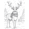 Midjourney Prompt for Winter Coloring Book Pages for Adults