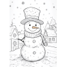 Midjourney Prompt for Winter Coloring Book Pages for Adults