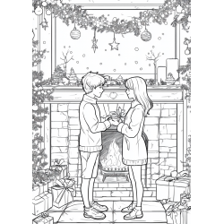 Midjourney Prompt for Winter Coloring Book Pages for Adults