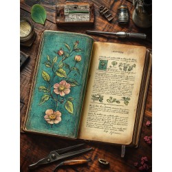 Midjourney Prompt for Garden Junk Journal Pages