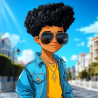 Midjourney Prompt for Stylish Cartoon Artist Model for Instagram