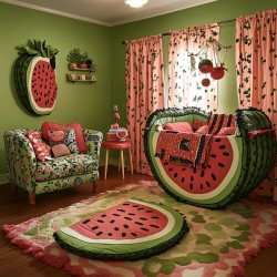 Midjourney Prompt for Fruit Fantasy Interiors