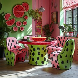 Midjourney Prompt for Fruit Fantasy Interiors