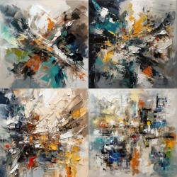 Textural Abstract Oil Masterpieces