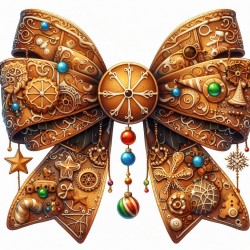 Midjourney Prompt for Christmas Steampunk Gingerbread Cliparts