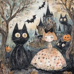 Midjourney Prompt for Watercolor Halloween Storybooks For Kids