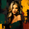 Midjourney Prompt for Vibrant Digital Oil Portrait