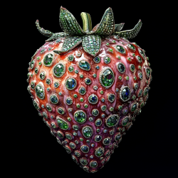 Midjourney Prompt for Sculptures Of Moldy Gemstone Fruits