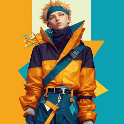 Midjourney Prompt for Naruto Shippuden Fashion Character