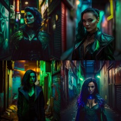 Neon Alley Fashion Portraits