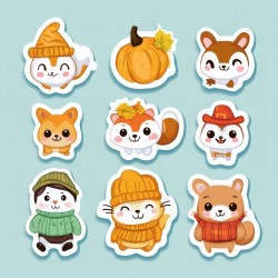 Midjourney Prompt for Kawaii Stickers