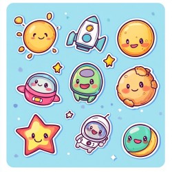 Midjourney Prompt for Kawaii Stickers