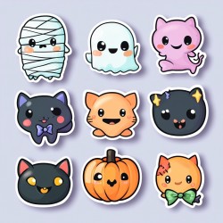 Midjourney Prompt for Kawaii Stickers