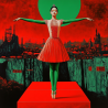 Midjourney Prompt for Surrealist Red Visual Masterpiece