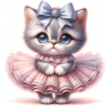 DALL-E Prompt for Whimsical Cat Bow Couture