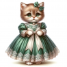 DALL-E Prompt for Whimsical Cat Bow Couture