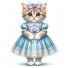 DALL-E Prompt for Whimsical Cat Bow Couture