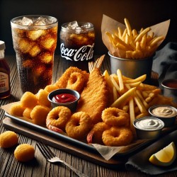 Long John Silver's Fish and Shrimp-Platter