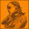 Midjourney Prompt for Retro Futuristic Orange Portrait