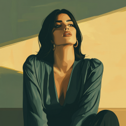 Midjourney Prompt for Serene Contemporary Portrait