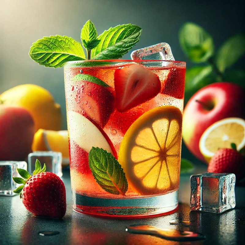 Apple, Lemon and Strawberry Fruit Punch