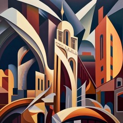 Colorful Cubism in Modern...