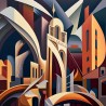 Colorful Cubism in Modern Strokes