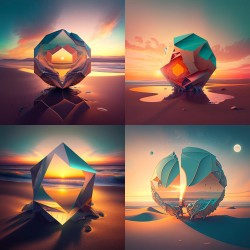 Abstract Futurist Landscapes