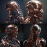 Metallic Human Forms in High-Resolution