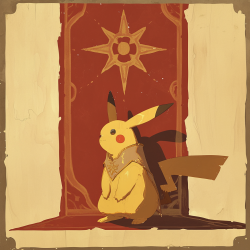 Midjourney Prompt for Dark Beige Pokemon Illustration