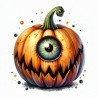 DALL-E Prompt for Spooky Halloween Pumpkins Illustrations