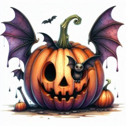 DALL-E Prompt for Spooky Halloween Pumpkins Illustrations