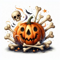 DALL-E Prompt for Spooky Halloween Pumpkins Illustrations