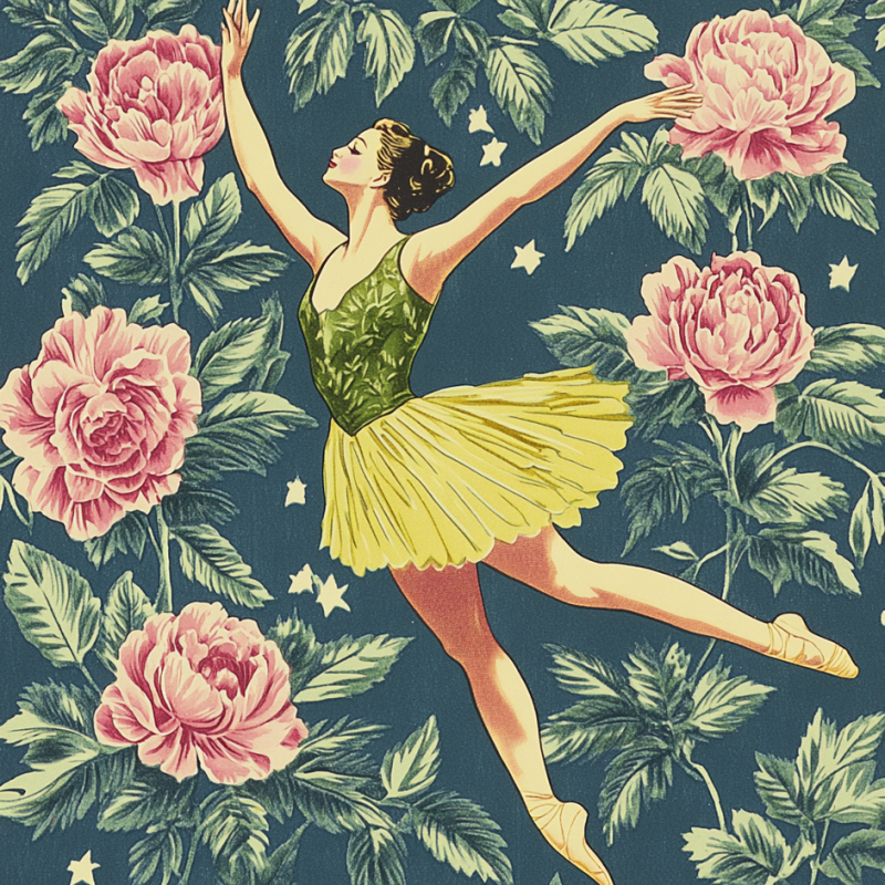 Midjourney Prompt for Vintage Floral Artwork