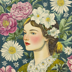 Midjourney Prompt for Vintage Floral Artwork