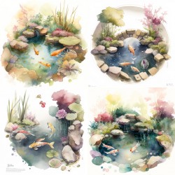 Enchanted Japanese Watercolor Scenes