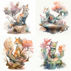 Enchanted Japanese Watercolor Scenes