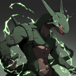 Midjourney Prompt for Dark Humanoid Pokemon