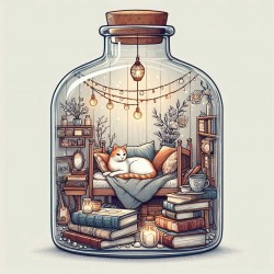 DALL-E Prompt for Cozy bottles creations,