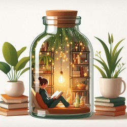 DALL-E Prompt for Cozy bottles creations,