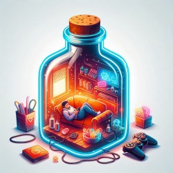 DALL-E Prompt for Cozy bottles creations,