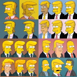 Famous in Simpsons look