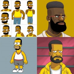 Famous in Simpsons look