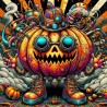 DALL-E Prompt for Steampunk Psychedelic Halloween Artworks