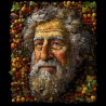 Artistic Fruit Mosaic Portraits